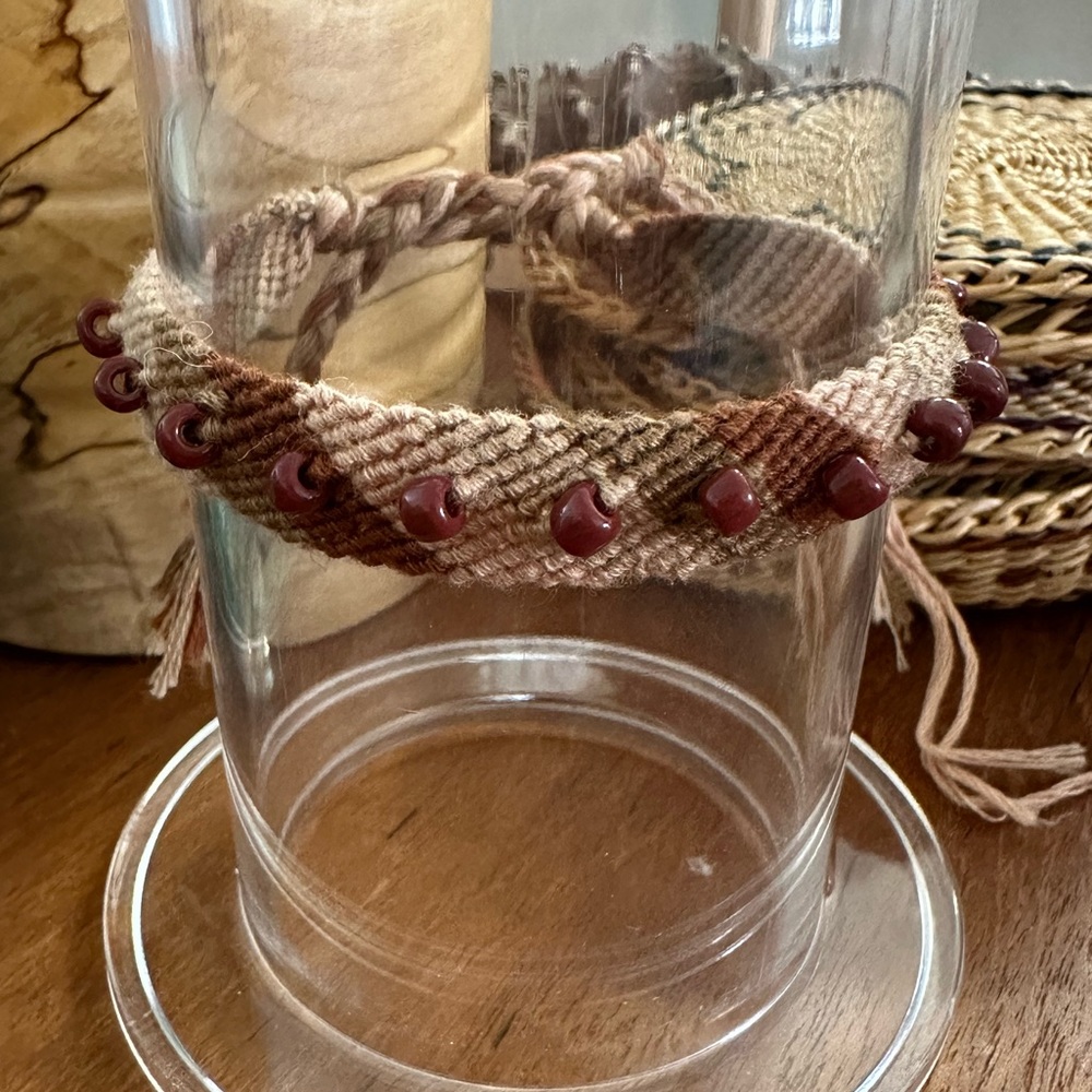 Brown beaded friendship bracelet
